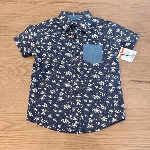 Weatherproof Navy Floral Kids Button Down Shirt